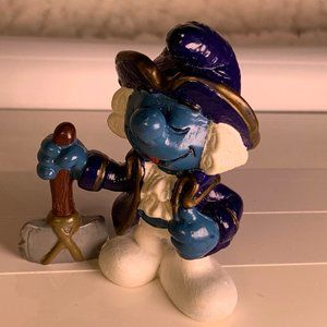 RARE Vintage Historical Smurf Figure- 2.0505 G. Washington Smurf (2.0505-04)